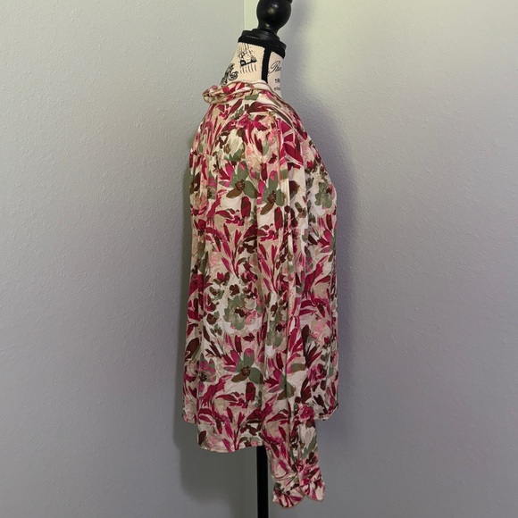 Meara Floral Long Sleeve Blouse KUT from the Kloth Medium - Picture 6 of 16
